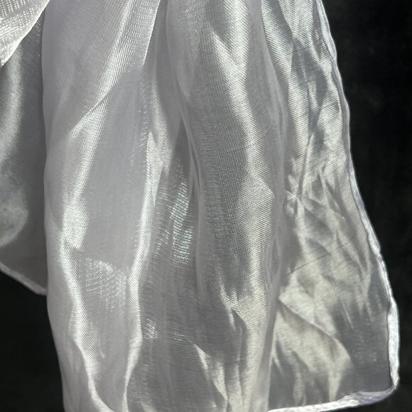 Pre-Owned Sheer Lavender Polyester Fabric Scarf 67x27 for Crafts or Upcycling - Picture 2 of 4